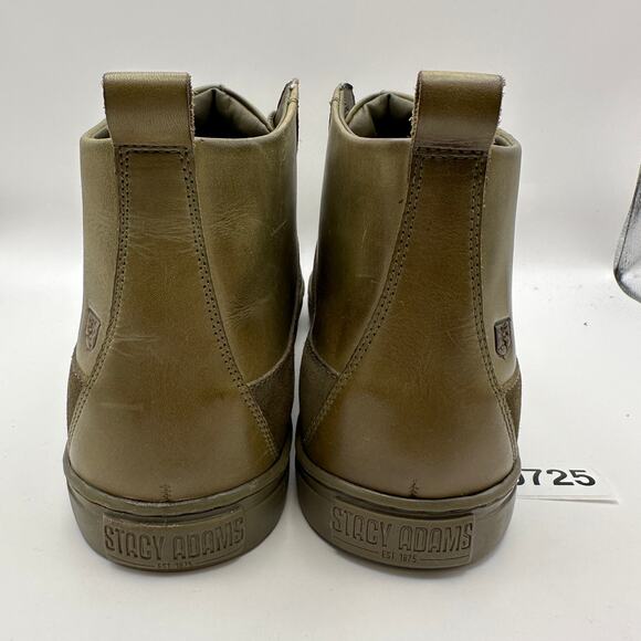 STACY ADAMS MEN\'S 9 WINCHELL MOC TOE CHUKKA CASUAL GREEN BROWN main image 5
